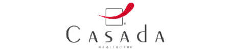 Logotipo de la empresa de sillones de masaje CASADA Healthcare