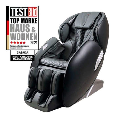 El majestuoso - Casada AlphaSonic II-Sillón-masaje-rojo-negro-artificial-sillón-masaje-cuero-mundo